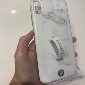 Loopy case for iPhone XS Max in white marble